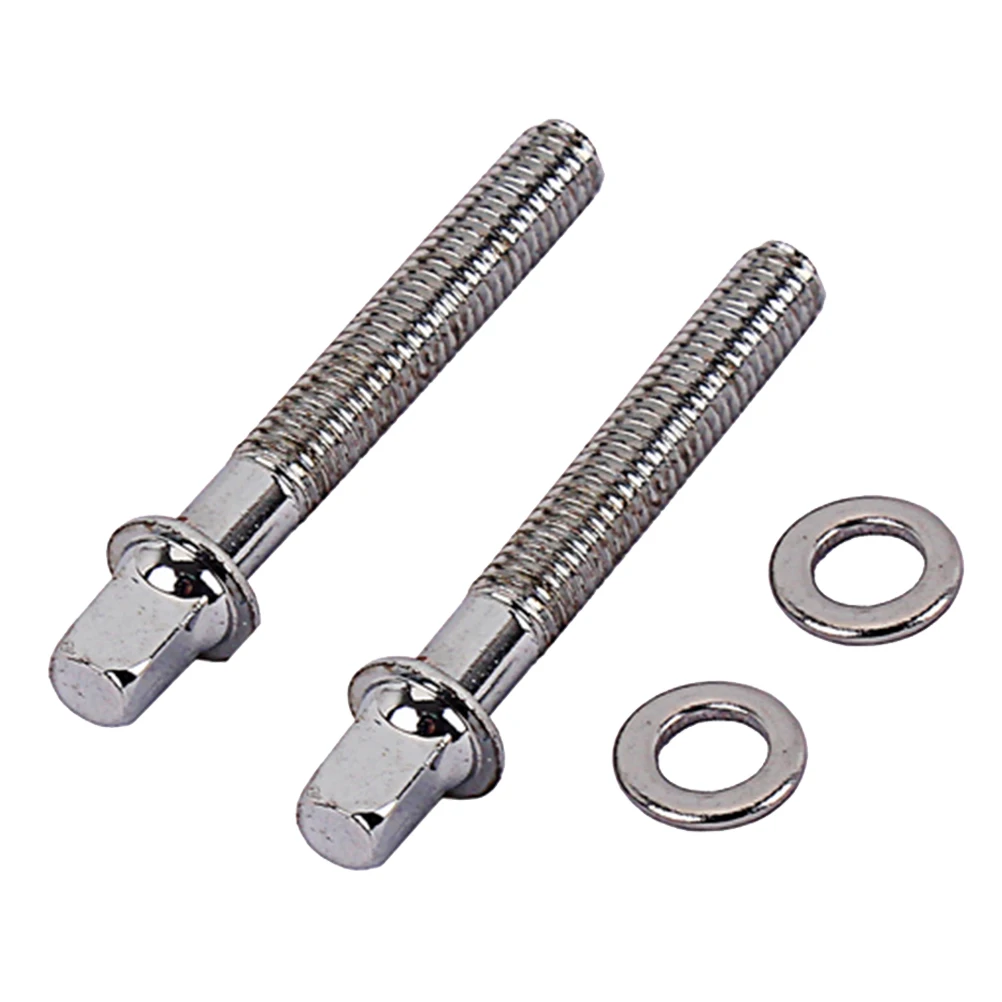 

2PCS 50mm Drum Mounting Screws Stainless Steel Durable Fastener Tension Screws with Washers for Drum Lugs (Silver)