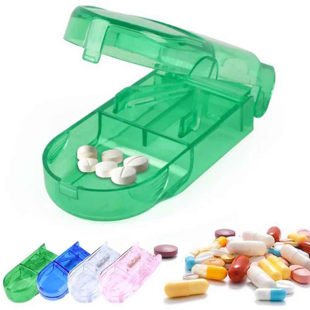 Portable Medicine Tablet Cutter Pill Storage Box Splitter Drug Tablet Cutter Divider Storage Case Pill Medicine Case Health Care