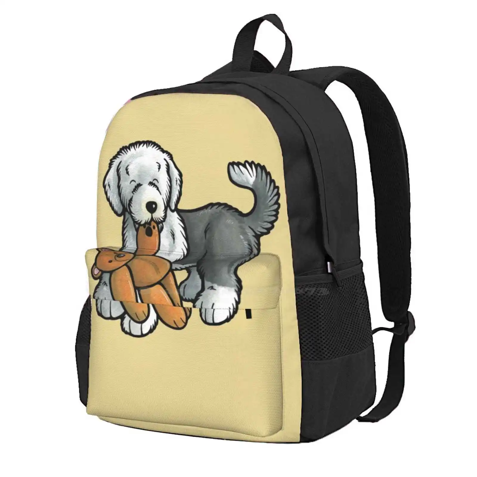 Mochila escolar para cachorros de oveja, bolso de moda para amantes de cachorros, inglés antiguo, gran oferta