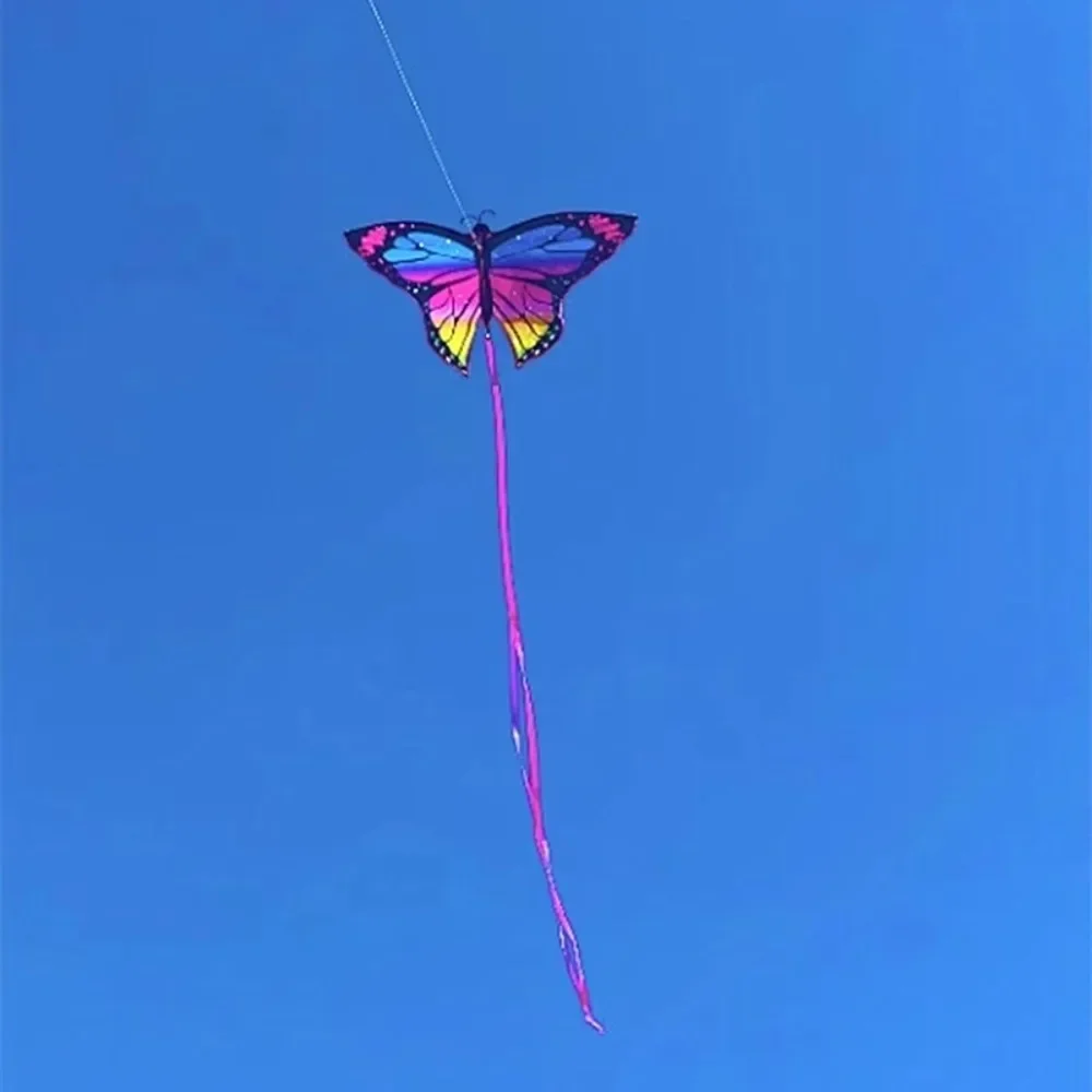 New Easy to Fly Colorful Butterfly Kite Beautiful Butterfly Steering Children's Kite Good Flying Long Tail 3D Kite Kids Gift