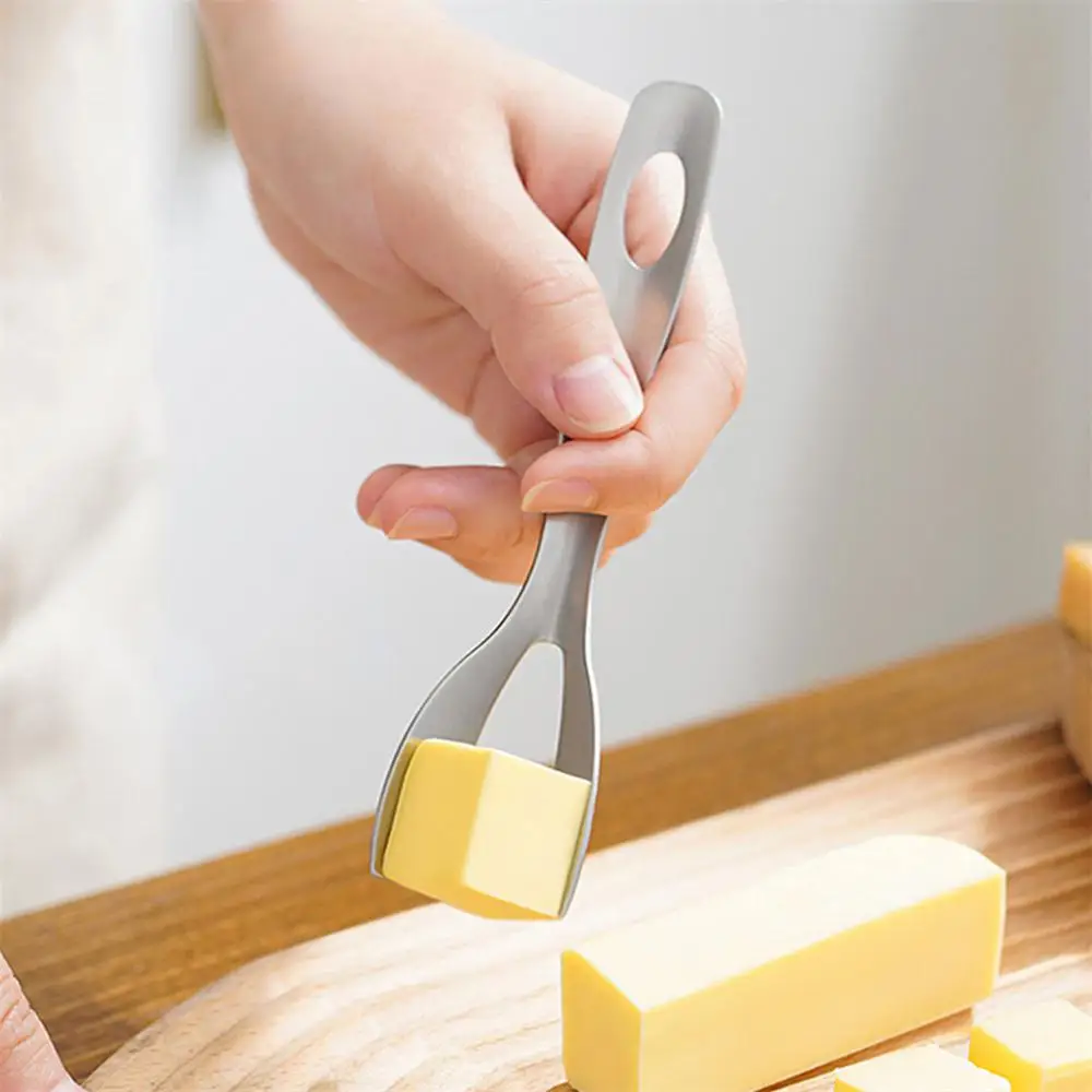 Sharp Blade Cheese Cutter Not Easy To Rust Butter Cube Spatula Durable Uniform Cut Butter Spreader Knife Easy To Clean