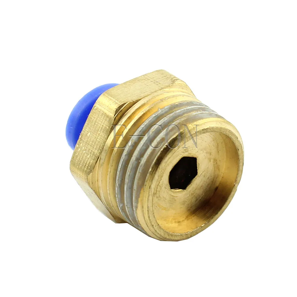 공압 퀵릴리즈 수 커넥터 튜브 나사 에어 피팅, 4mm, 6mm, 10mm, 12mm 튜브 솔레노이드 밸브용, 10 개