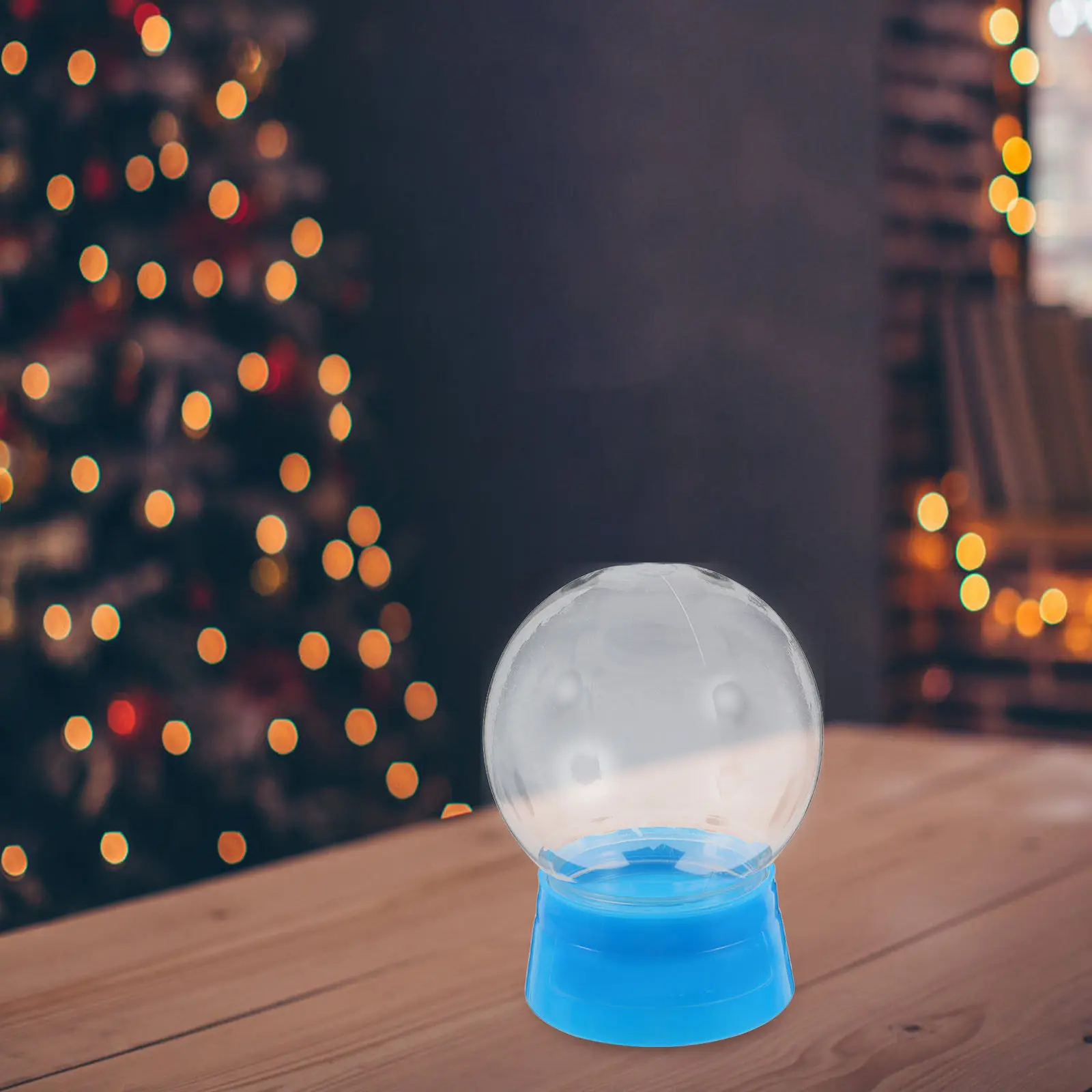 6Pcs Plastic Snow Globe DIY Kit 270Ml Clear Round Fillable Water Globe for Crafting Custom Christmas Snow Scenes Holiday Decor