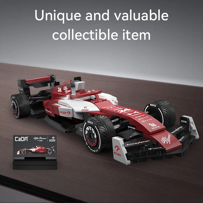 1:24 Alfa Romeo Formula-1 Racing Car F1 Racing Car C42 Sports Car Model Building Blocks City Racing Car Bricks Toys Kid Gift