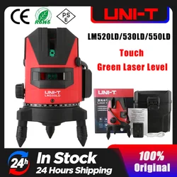 UNI-T Laser level LM520LD LM530LD LM550LD 2/3/5 Cross Lines Self-Leveling 360 Rotatable 3D Green Laser In-outdoor Leveler Tools