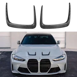 For BMW G80 G82 G83 M3 M4 2021+ Front Hood Scoop Vent Frame Trim Carbon Fiber Car Accessories Engine Bonnet Decoration Body Kits