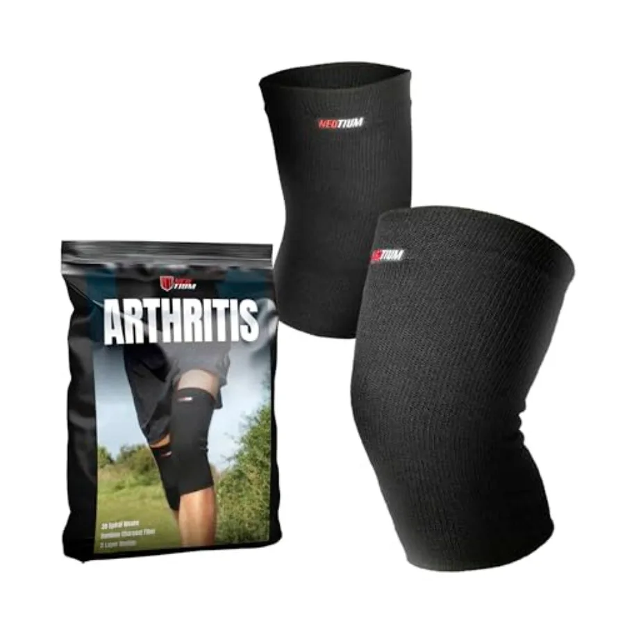 

NeoTium Knee Warmers for Knee Pain Relief, Support, Circulation Improvement, Arthritis and Joint Pain - High Elastic Thermal Kn