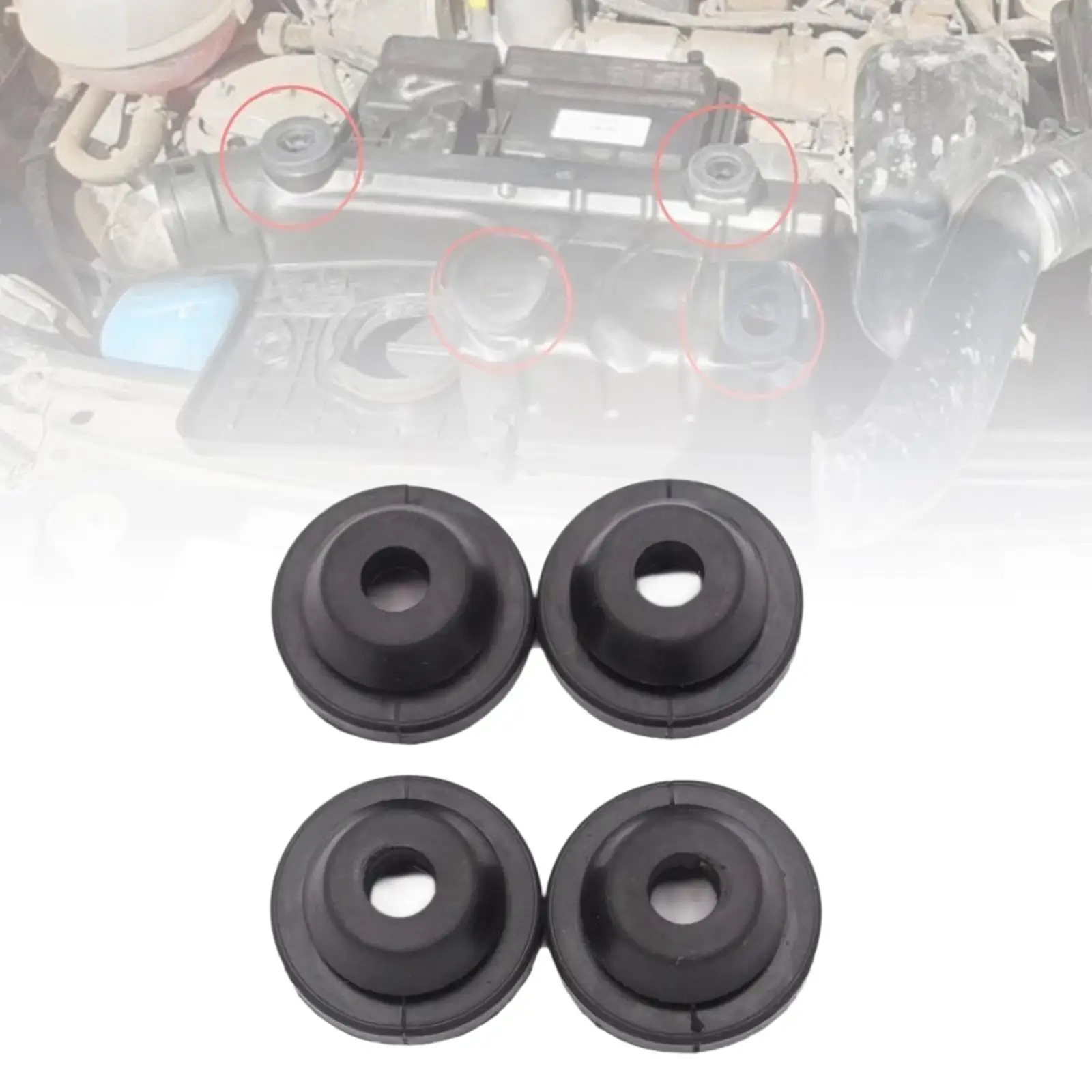 4x soporte de cubierta de motor de filtro de aire 036129689B para Volkswagen Passat cc