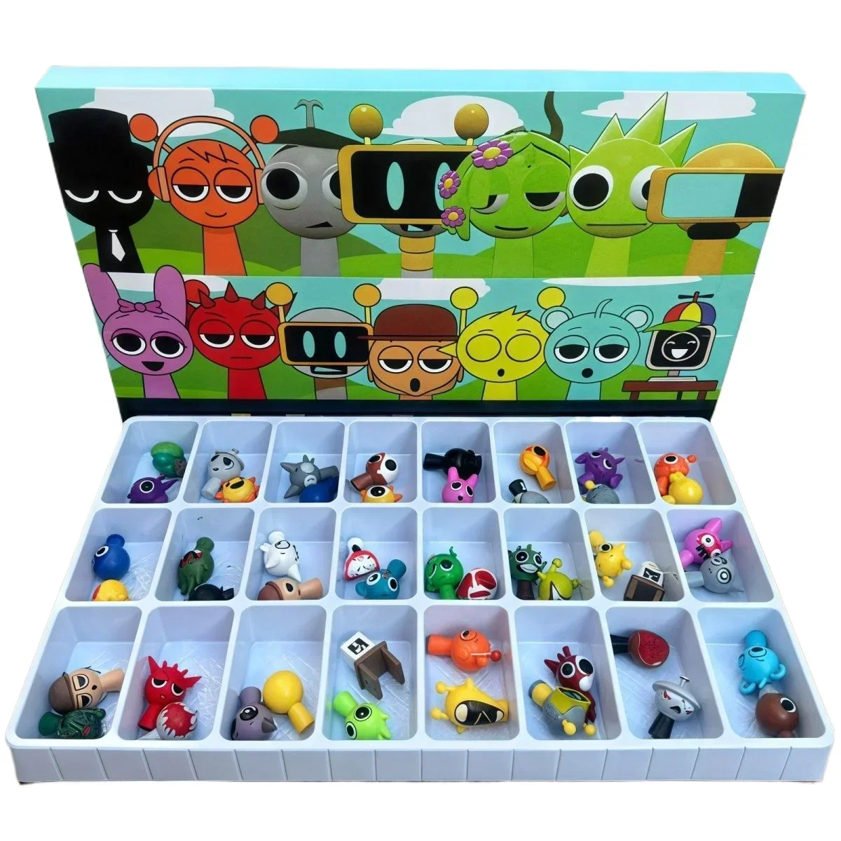 hot  24pcs/48pcs Sprunki Figures Mode Toys Sprunki Incredi box Anime Action Figures Sprunki Game Cartoon