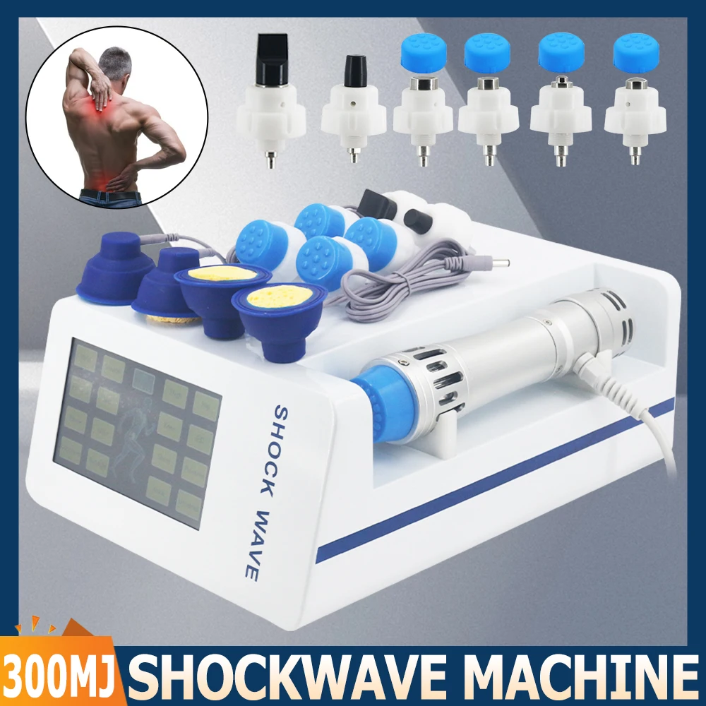 300MJ EMS Shockwave Therapy Machine Physiotherapy For ED Treatment Relieve Knee Pain Shock Wave Massager Body Massage Relaxation