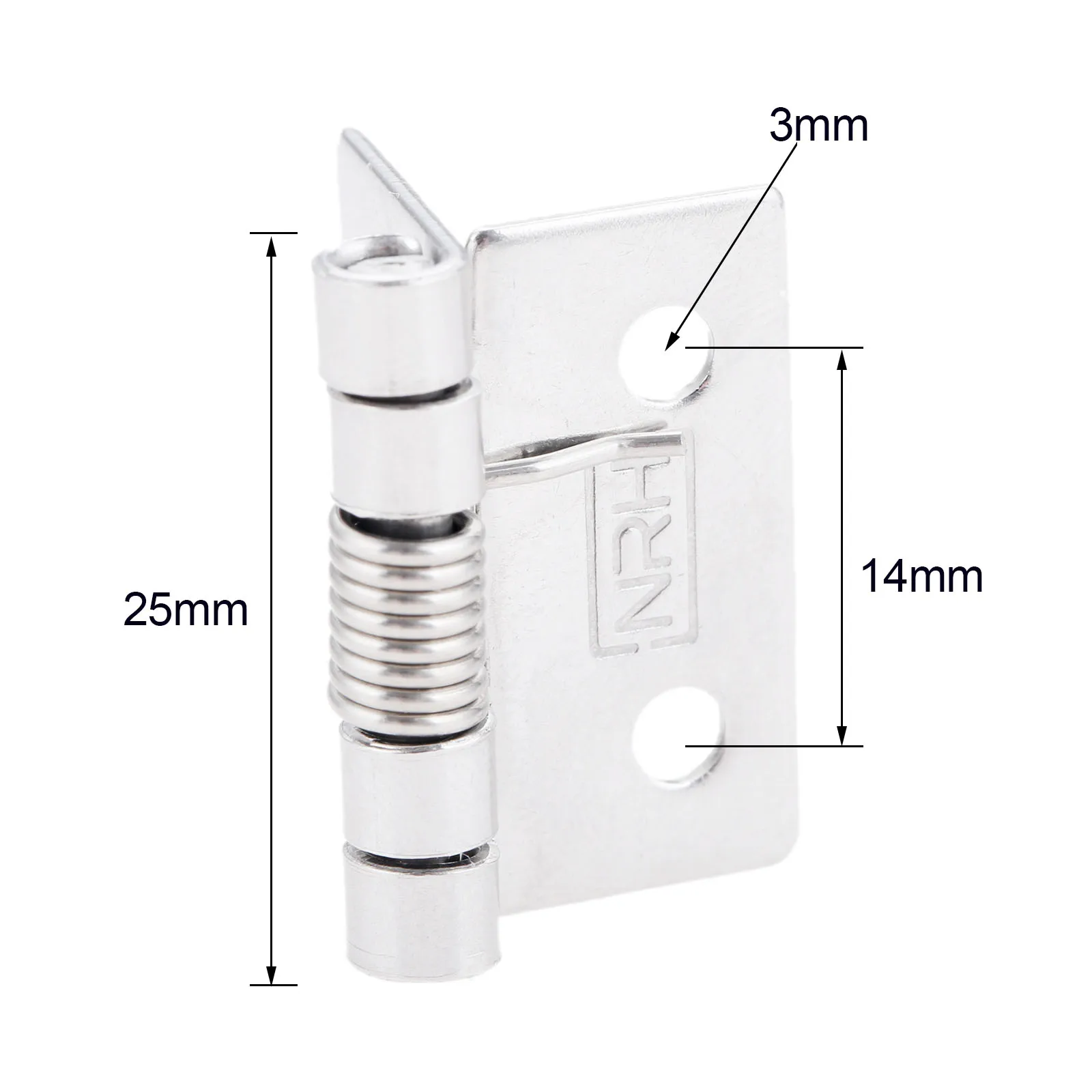 4Pcs 25mm/1inch Self Closing Spring Door Hinge Stainless Steel Hardware for Windows Cabinets Jewelry Boxes Furniture Fittings