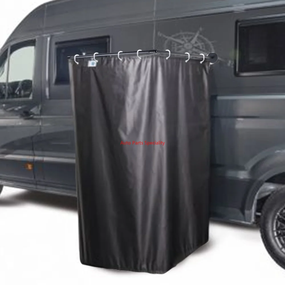 Caravan Outdoor Shower Cabin Cubicle Stall / Enclosure Kits With Magnetic Bracket & Rod & Shower Curtain For Camping Motorhomes