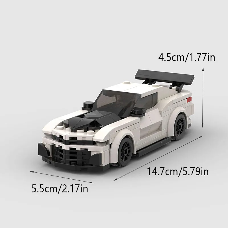 MOC Speed Champions-décennie s de construction de véhicules de sport pour enfants, Inboulon Cars City, Garage créatif, Jouets d'urgence classiques, Cadeaux de Noël