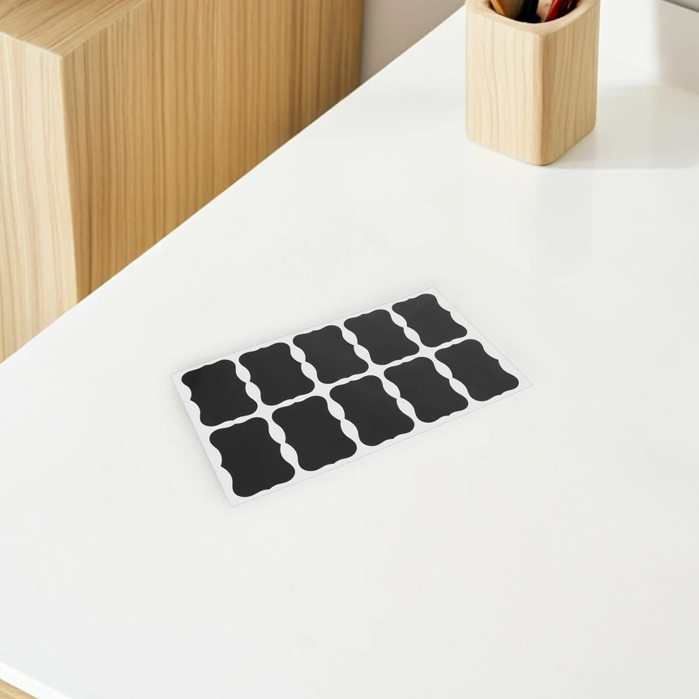 

200 Pcs Blackboard Stickers Rewritable Labels Chalkboard for Jars Canister Kitchen Pvc