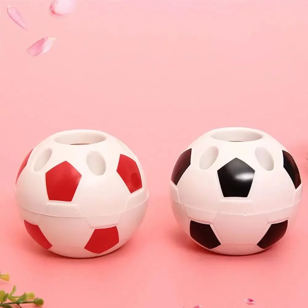Student Penhouder Creatieve Ronde Voetbalvormige Multifunctionele Plastic Opbergdoos Voetbalvorm Desktop Decoratie