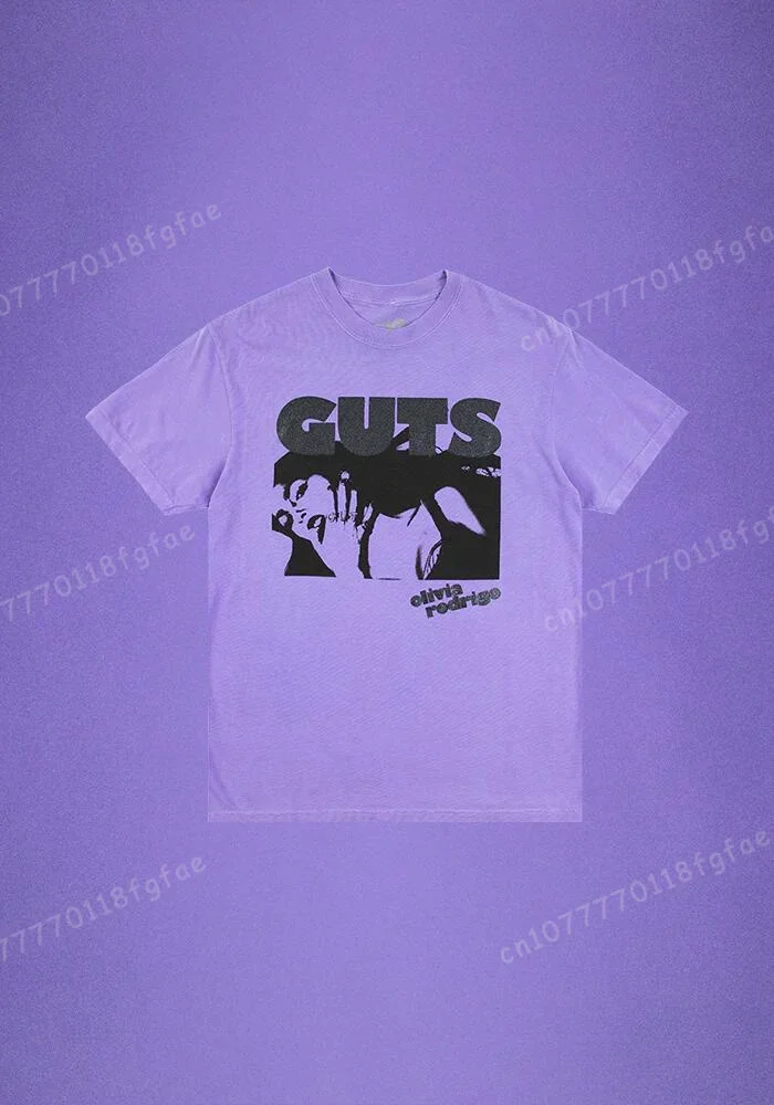 2024 OR GUTS world tour t-shirt in black Tshirt Vintage High quality luxury Men's Women's pure Cotton short-sleeved T-shirt Tops