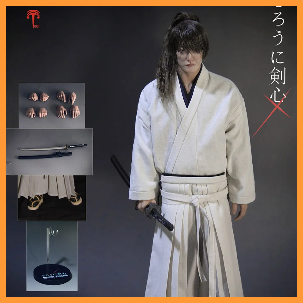 

Collectible XT001 1/6 Scale Male Soldier Satoh Takeru White Suit HIMURA KENSHIN Rurouni Kenshin 12" Action Figure Full Set Model