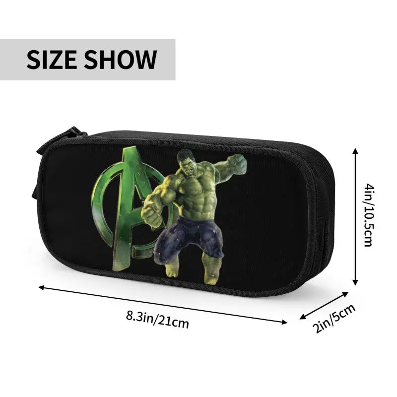 Imagem -04 - Hulk The Avengers Superhero Pencil Case Grande Capacidade Pen Bolsa Caixa Bonito Material Escolar Meninos Meninas Personalizado