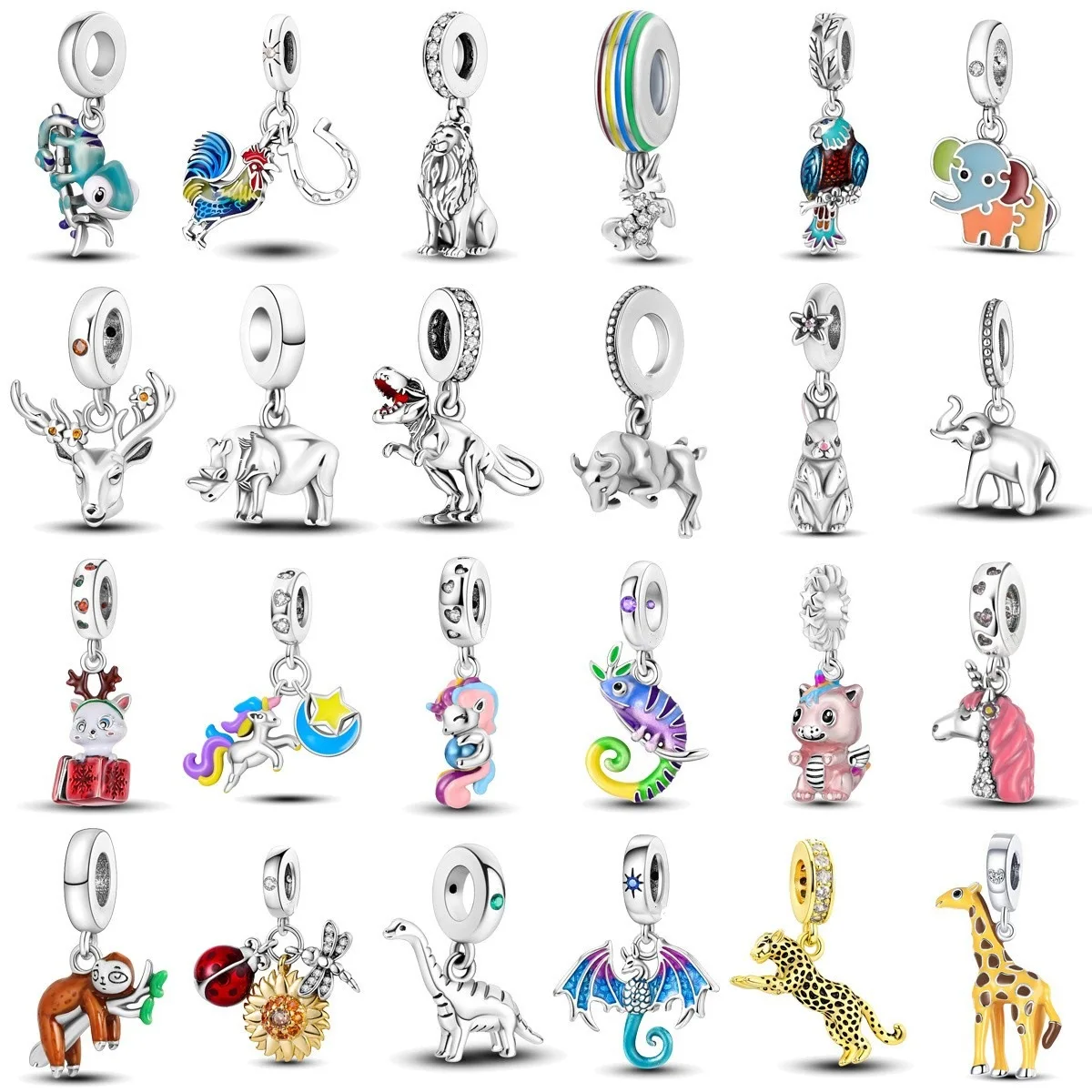 Abalorios Colgantes de Elefante Azul Plateados para Pulseras Originales, Abalorios para Bolsos y Llaveros, Colgante DIY, Regalo de Joyería para Mujer