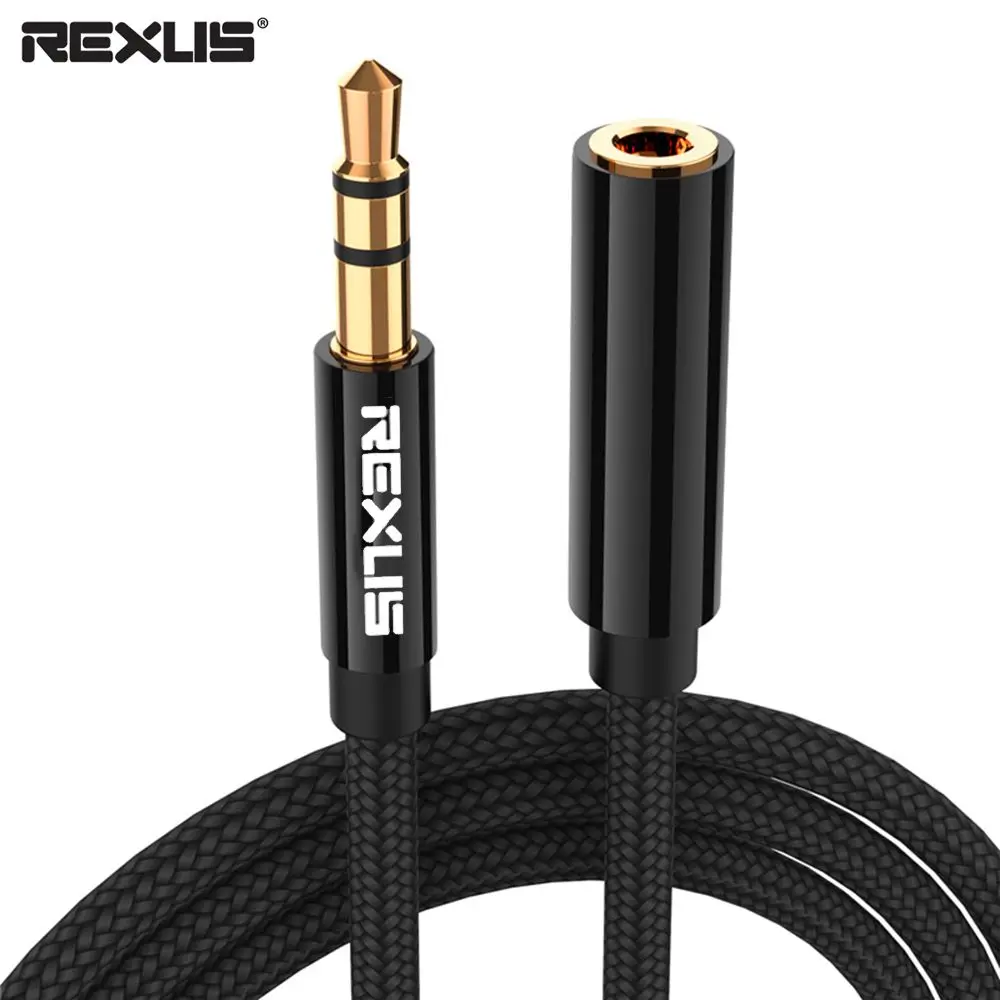 Premium Earphone Stereo Extender Aux Cord Audio Extension Cable Male to Female For PC Laptop Phone Car Speaker