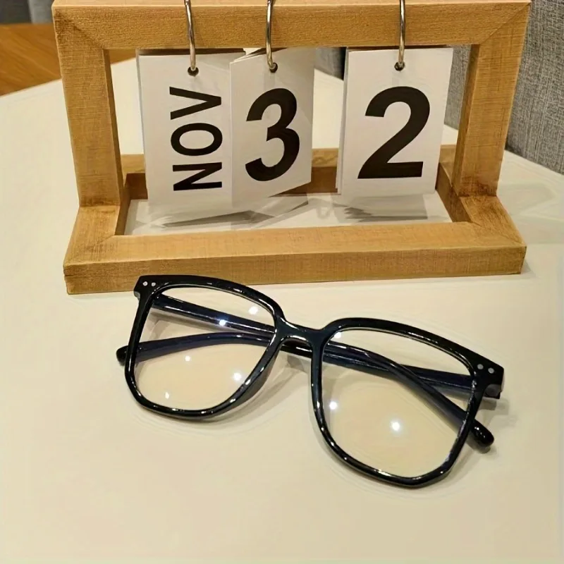 1er-Pack Y2K-Brille, ovaler Vollrahmen, klare Gläser, Unisex