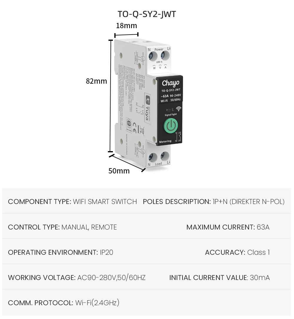 Tuya circuit breaker alarm settings