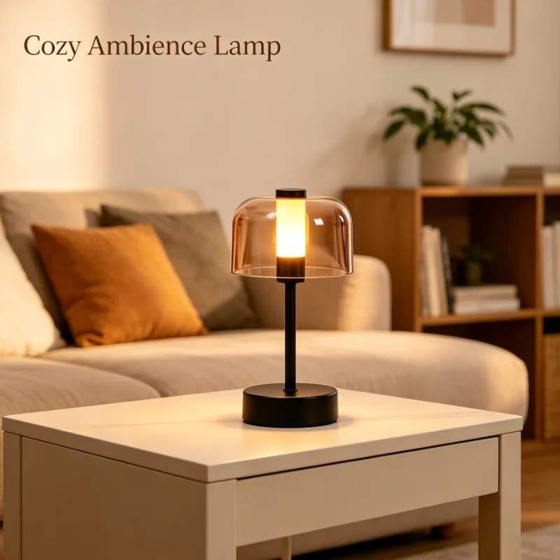 Modern Mushroom LED Table Lamp USB Rechargeable Touch Control Dimmable Ambient Light for Bedroom Bedside Living Room Decor