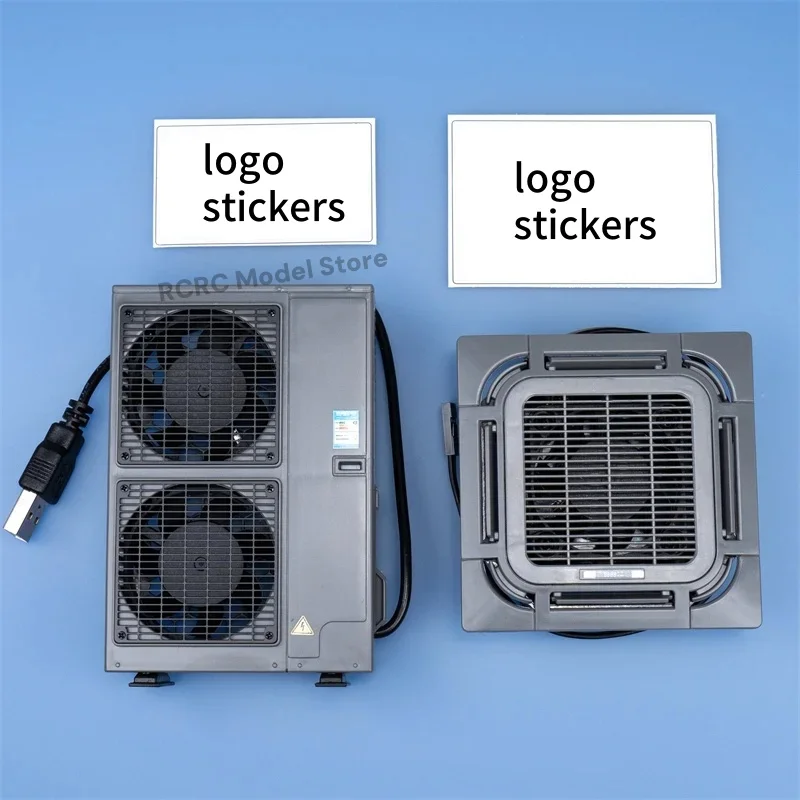 USB Mini Aria Condizionata Re-ment Miniature Giocattolo Casa Delle Bambole Per 1/14 E 1/12 Casa Delle Bambole Mobili Decorazione FAI DA TE