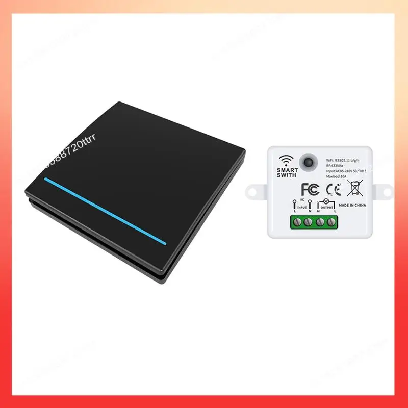 

ABNR Tuya Rf433mhz Wi-Fi умный беспроводной 1-канальный пульт дистанционного управления настенный переключатель для светодиодов для освещения лампы A
