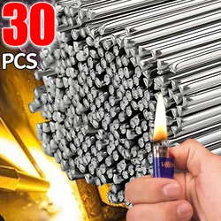 10/30Pcs Aluminum Welding Rods Universal Low Temperature Wire Weld Melt Cored Wire 1.6/2/2.5mm Rod Soldering Repair Weld Bar