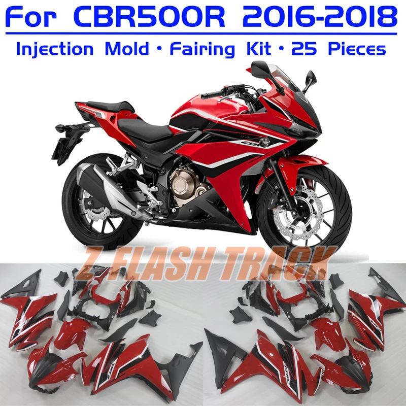 For Honda CBR500R CBR 500R CBR500 R 2016 2017 2018 Body Full Fairing Kit Cowl Kit Motorcycle Bodywork ABS Injection Red Black