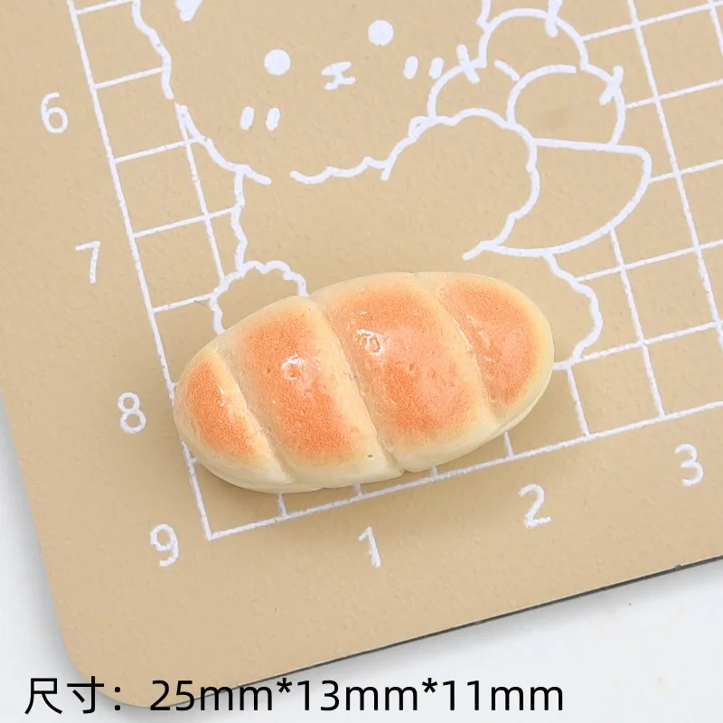 10Pcs Simulation Chocolate Bread Flat back Resin Cabochon Scrapbooking Crafts DIY Dollhouse Accessories Phone Case Decoration