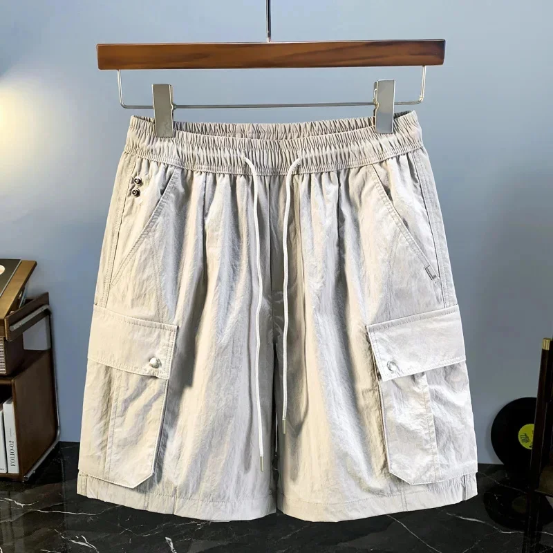 

Work shorts for men in summer, thin, trendy, versatile, casual, loose, sporty, ice silk quick drying five quarter pants
