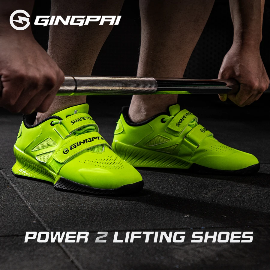 Professional Squat Hard Pull Shoes Men Weightlifting National Team Indoor Fitness Sports Hard Soled Support Strength Training