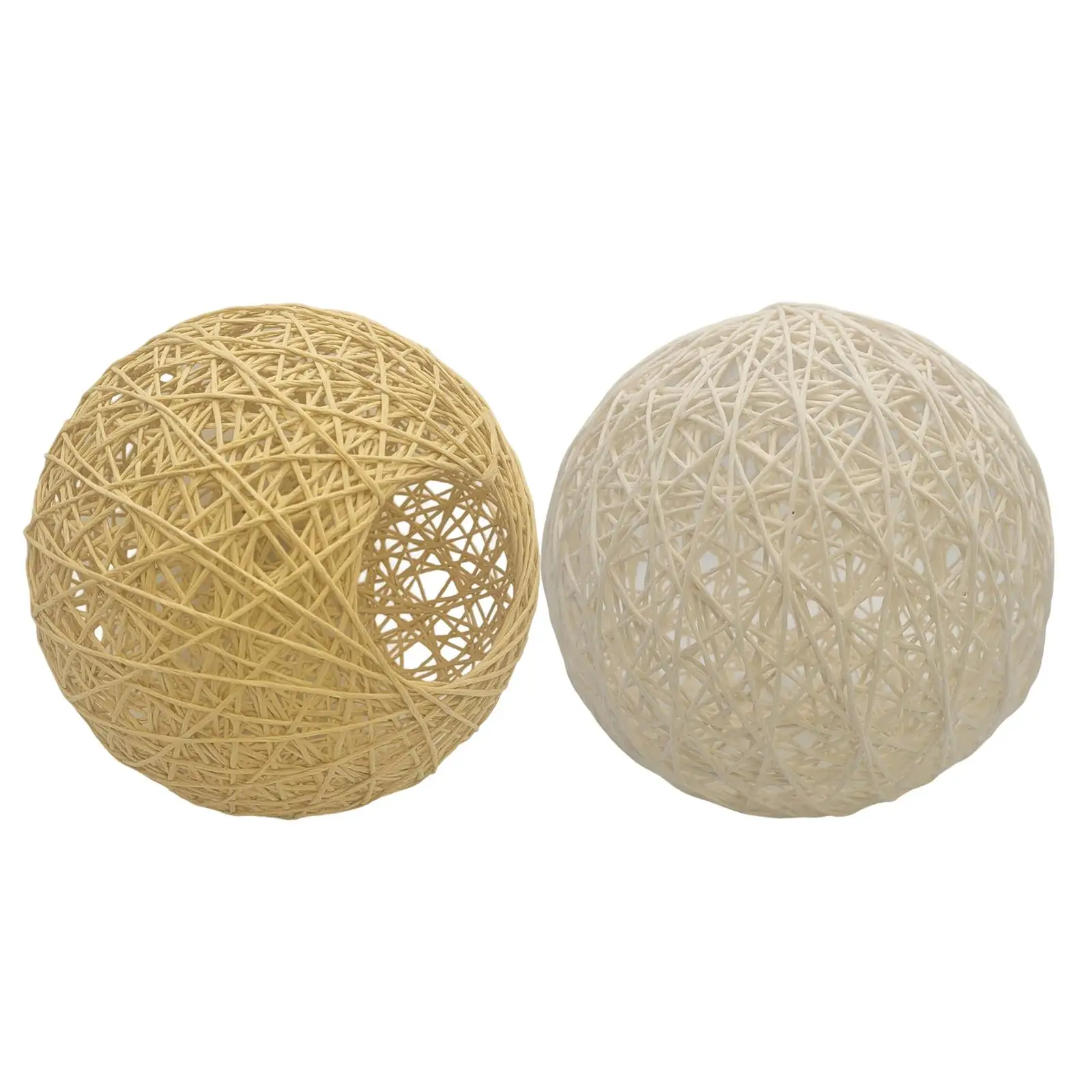 Vine Ball Lampshade Pendant Lamp Table Lamp Hemp Ball Lampshade Pastoral Style Rattan Weaving Horticultural Round Ball Lampshade