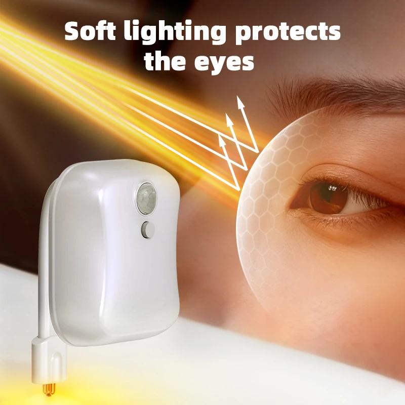 ضوء مستشعر حركة المرحاض الذكي، 16 لونًا RGB، سهل التركيب، عبوتان، ضوء أبيض 7000 كلفن، يعمل بالبطارية، هدية ممتعة