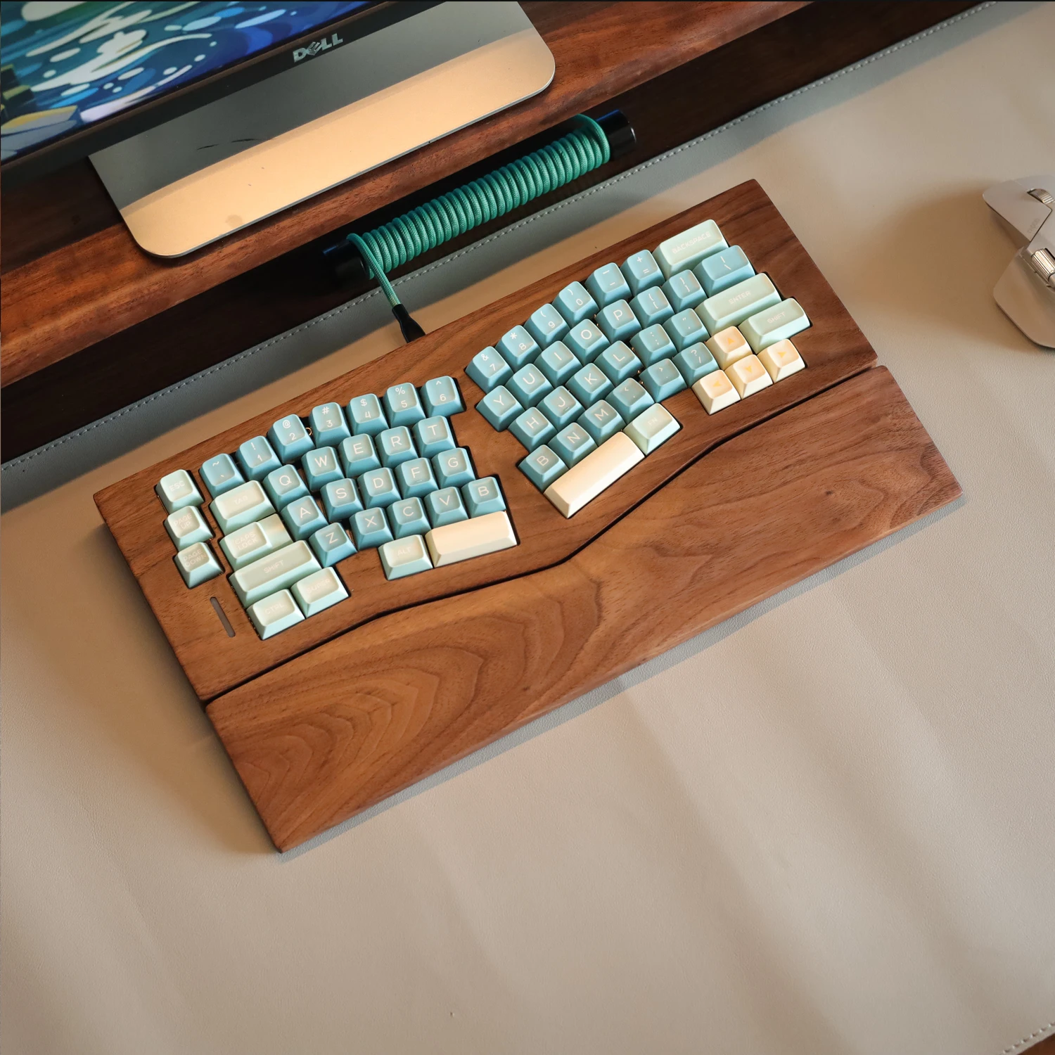Owlab Spring Alice Mechanical Keyboard Kit Tri-Mode Wireless Hot-swap RGB GASKET Walnut Office Gaming GX67 MAX Keyboard VIA QMK