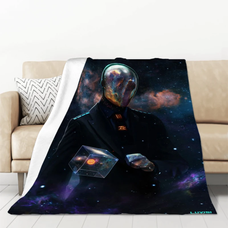 

Sofa Blankets for Bed AI Art Cool Throw Blanket Furry Winter Warm & Throws Double Fluffy Soft Decorative Anime Custom Fleece