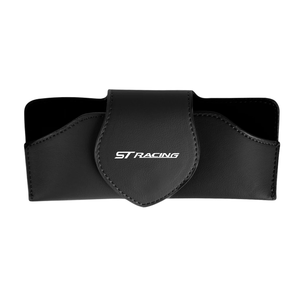 Autobrilhouder Zonneklep Brilhouder Zonnebrilclip Kaart- en tickethouder Opbergtas voor Ford ST Racing Focus Mk Accessoires