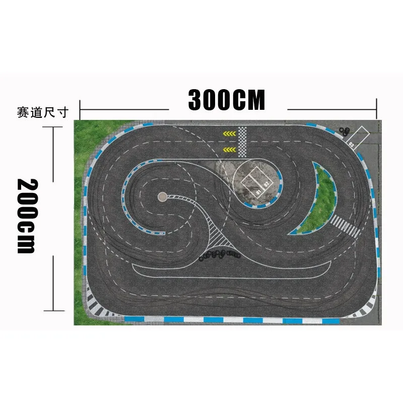 Scale RC Drift Racing Track - High Grip Simulation Carpet for Mosquito, GLD, DRZ Models & Hobbyists