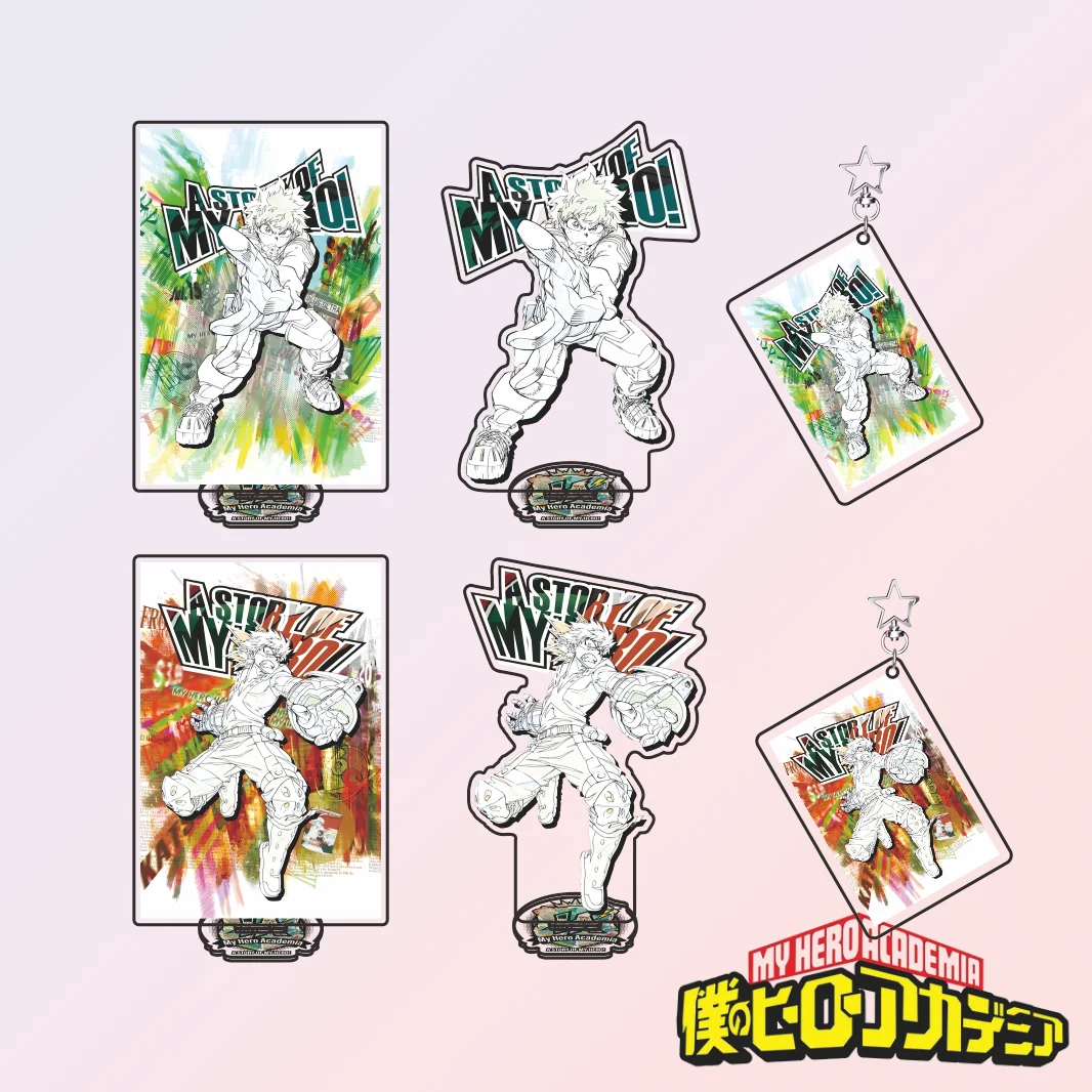 New My Hero Academia Sketch Series Acrylic Stand & Keychain Bakugo Deku Anime Table Decor Backpack Pendant Birthday Holiday