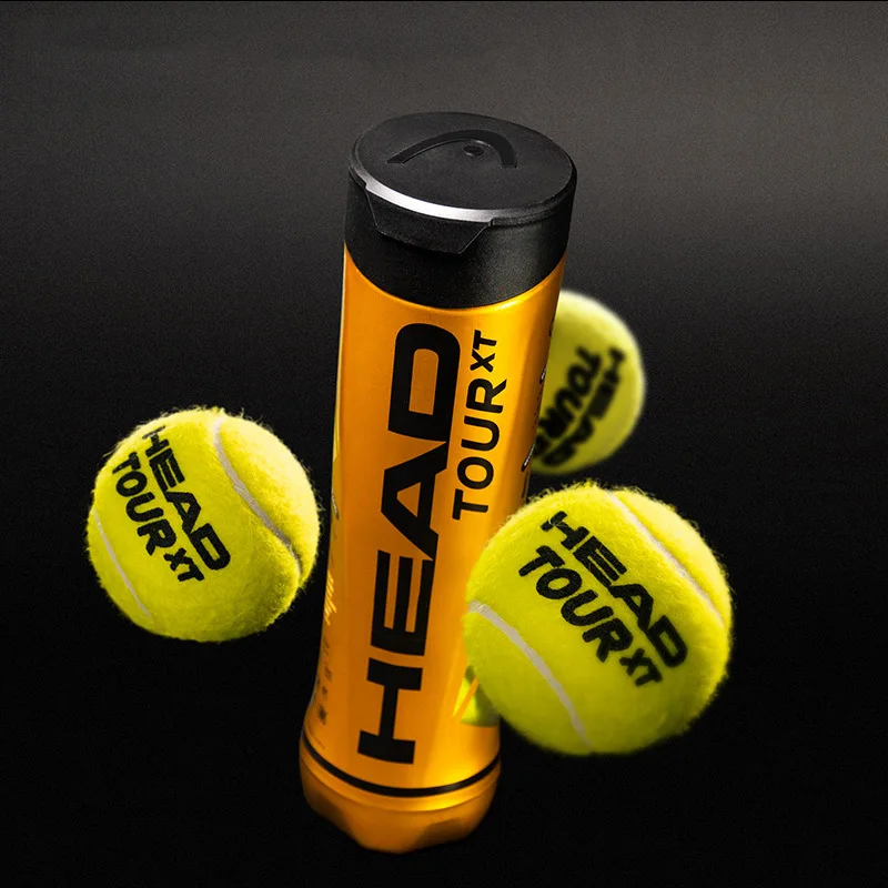 HEAD Tennis TOUR XT Bola Dourada Alta Elasticidade Treino Profissional Competição Tênis 6PCS(2 tubos)