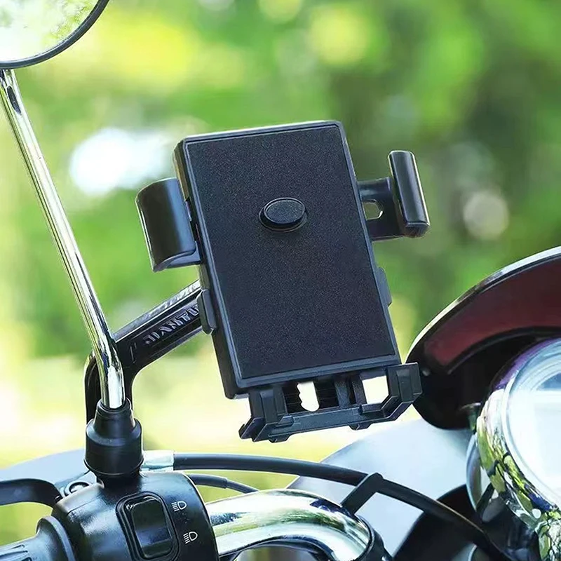 1 Set Mobile Phone Navigation Bracket Universal Motorcycle Bicycle Phone Holder For Riding Shockproof Phone Holder