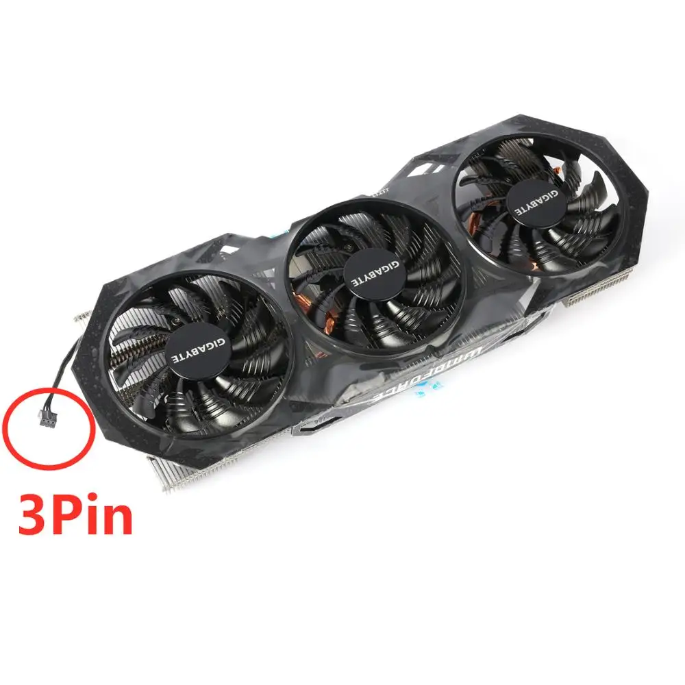 オリジナルヒートシンクラジエーターギガバイトgtxためGV-N970WF3-4GD 970 3pin冷却ファンラジエータークーラーファン