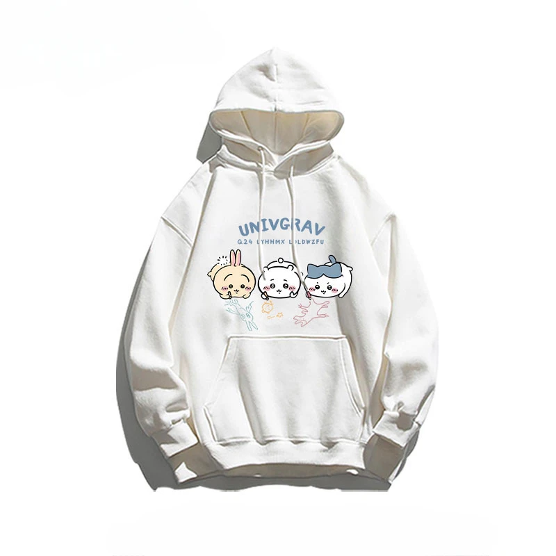 

Soft and cute Hachiware Cartoon Anime periphery Boys and girls hoodies Autumn and Winter new style Children's clothing hoodie