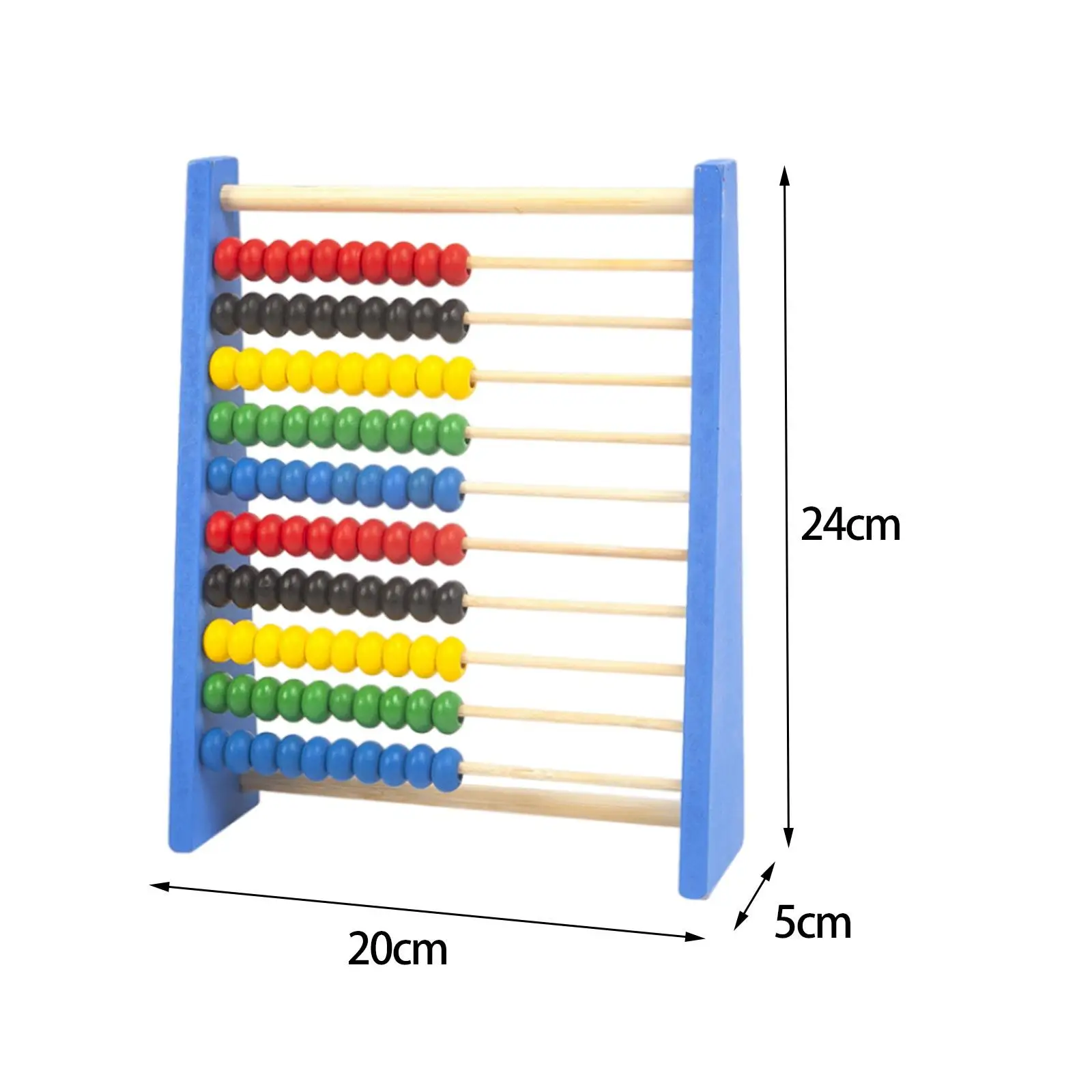 Classic Wooden Educational Counting Toy Counting with 100 Colorful Beads Colorful Counting Frame Educational Toy for Boys Girls