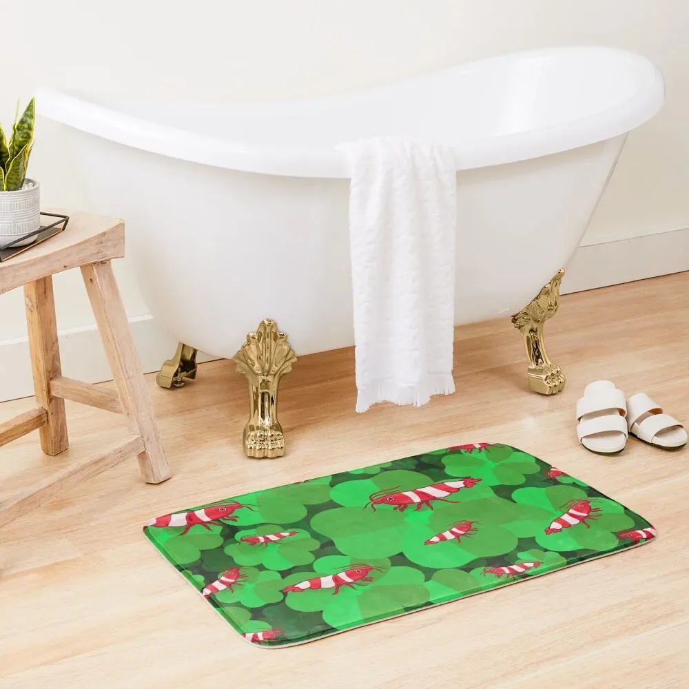 Shrimp & Clover Bath Mat Home Entrances For Bathroom And Toilet Mat