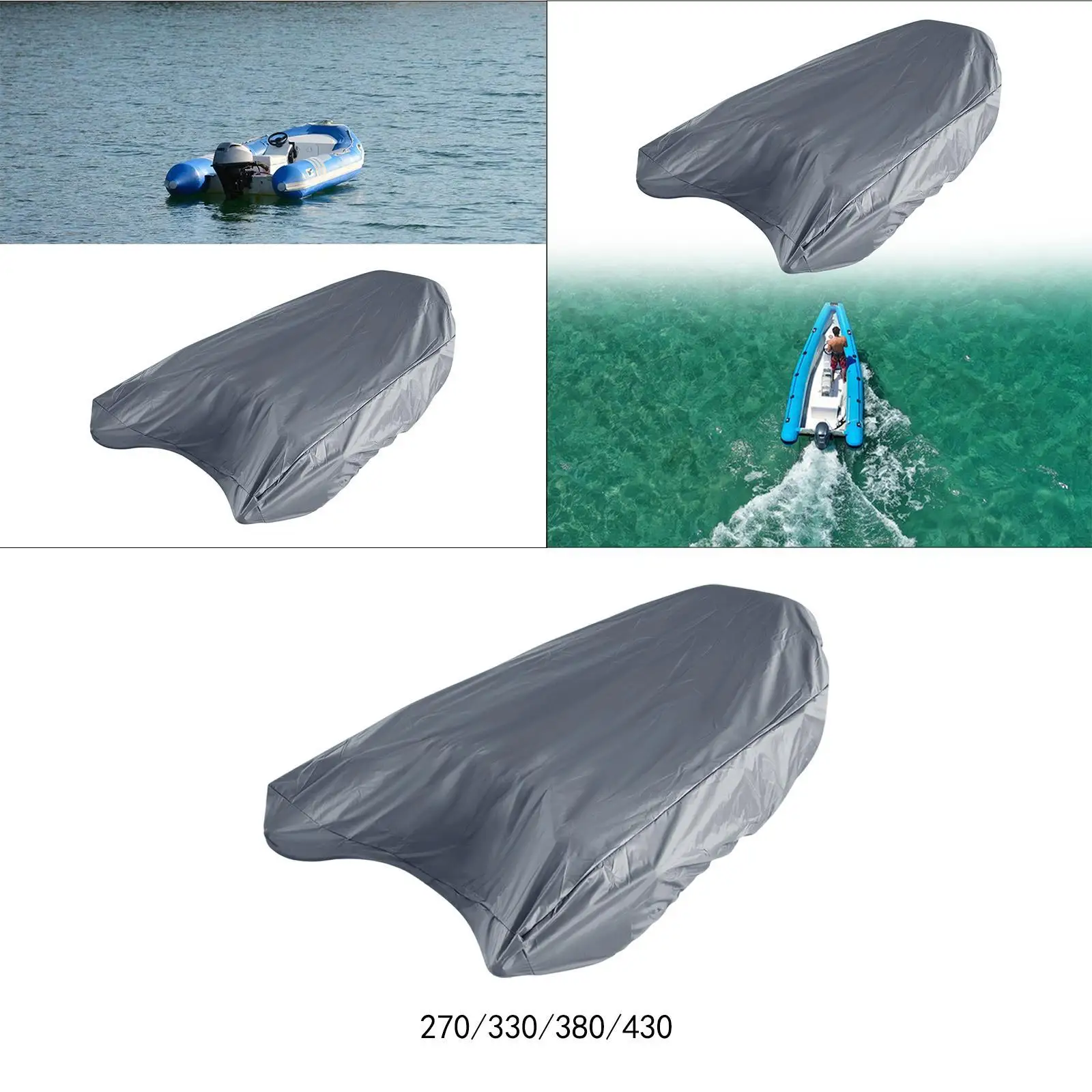 

Inflatable Boat Cover Waterproof Sun Protection Oxford Cloth Heavy Duty Dust Cover Marine Boat Cover for Marine Inflatable Boat