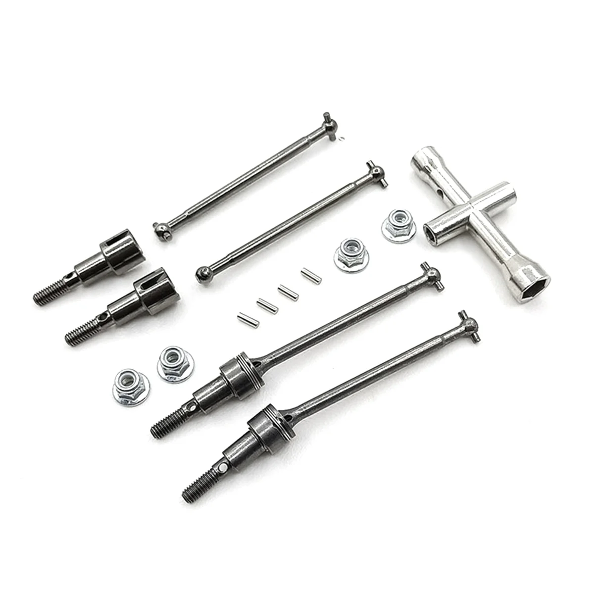 Front and Rear CVD Drive Shaft Set for SCY 16101 16102 16103 16201 Pro 1/16 Brush RC Car Upgrades Parts