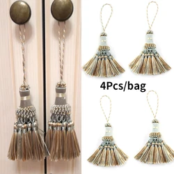 4pcs Tassel Curtain Accessories Hanging Pendant Fringe Silk Thread Pendant Decoration Handmade Crafts Key Tassels